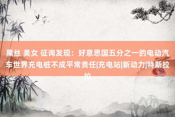 黑丝 美女 征询发现:好意思国五分之一的电动汽车世界充电桩不成平常责任|充电站|新动力|特斯拉