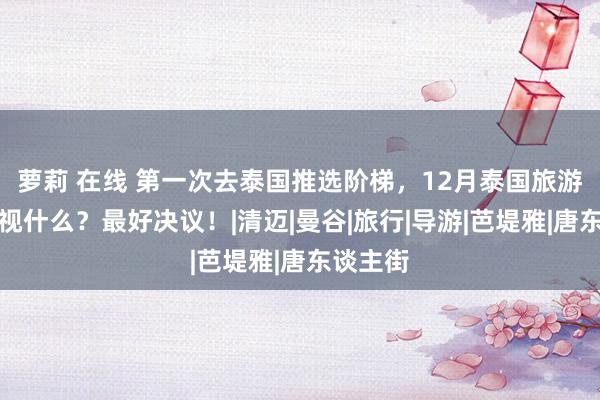 萝莉 在线 第一次去泰国推选阶梯,12月泰国旅游需要扫视什么?最好决议!|清迈|曼谷|旅行|导游|芭堤雅|唐东谈主街