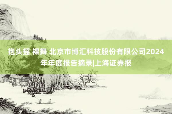 抱头摇 裸舞 北京市博汇科技股份有限公司2024年年度报告摘录|上海证券报